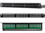 Pozostałe akcesoria sieciowe - Neku Patch panel Rack 19'' kat.6 48p Utp 1U +półka - miniaturka - grafika 1