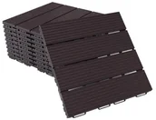 Podesty i deski tarasowe - Parkiet tarasowy brązowy 8 sztuk - miniaturka - grafika 1