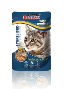Certech Super Benek Super Benek Saszetka dla kota wysterylizowanego z drobiem 24x100g 54523-uniw - Mokra karma dla kotów - miniaturka - grafika 2