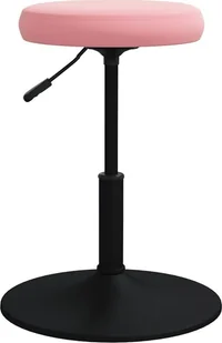 vidaXL Stołek do masażu obity aksamitem różowy 3085659 - Krzesła i taborety kosmetyczne - miniaturka - grafika 2