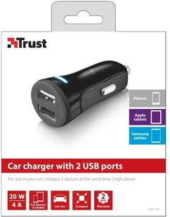 Trust Ładowarka Car Charger with 2 USB ports - 20572 - Ładowarki samochodowe - miniaturka - grafika 10