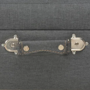 vidaXL Stołek ze schowkiem, 40 cm, ciemnoszary, tkanina vidaXL - Pufy i podnóżki - miniaturka - grafika 2