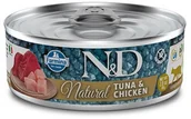 Mokra karma dla kotów - FARMINA FARMINA N&D Cat Natural Tuna & Chicken 80 g mokra karma dla kota - miniaturka - grafika 1