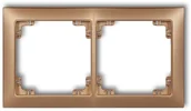 Klawisze i ramki - Karlik Deco Soft złoty metalk ramka 2-krotna 8DRSO-2 8DRSO-2 - miniaturka - grafika 1