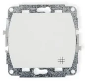 Wyłączniki światła i elektryczne - Karlik Trend biały łącznik krzyżowy WP-6 WP-6 - miniaturka - grafika 1