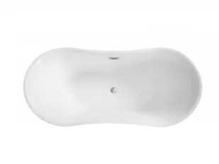 Besco Wanna wolnostojąca Amber 170x80 cm + maskownice syfonu w kolorze czarnym - Wanny - miniaturka - grafika 4