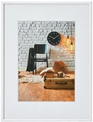 Ramki na zdjęcia - Hama Ramka na zdjęcia 30 x 40 cm, z passe-partout 20 x 28 cm, wysokiej jakości szkło, ramka z tworzywa sztucznego, do zawieszenia, biała 00066255 - miniaturka - grafika 1