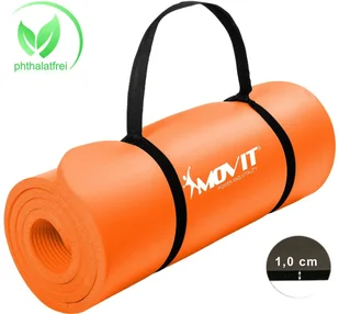 MOVIT POMARAŃCZOWA MATA PIANKOWA 183x60x1,0cm DO ĆWICZEŃ GIMNASTYKI FITNESS JOGI 20040616 - Maty do jogi - miniaturka - grafika 11