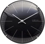 Zegary - Nextime Zegar ścienny, stojący Big Stripe Mini Dome, biały, czarny, 20x4 cm - miniaturka - grafika 1