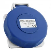 Osprzęt siłowy - Doktorvolt Gniazdo tablicowe 230V 16A IP67 system Schuko 9986 VZG 16S DV - miniaturka - grafika 1