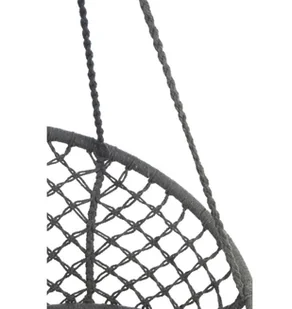 SASKA GARDEN Hamak ażurowy fotel wiszący 80x60cm luxe z poduszką szary 1026954 - Fotele ogrodowe wiszące - miniaturka - grafika 8