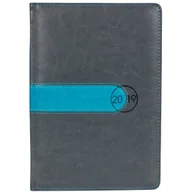 Kalendarze - Astra Kalendarz 2019 A5 Dzienny Elegance szaro-niebieski 114018022 - miniaturka - grafika 1