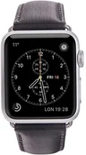 Akcesoria do smartwatchy - dbramante1928 Copenhagen bransoletka pasek do zegarka Apple Watch wykonane ręcznie wysokiej jakości prawdziwej skóry, srebrny/czarny AW42BLSI0638 - miniaturka - grafika 1