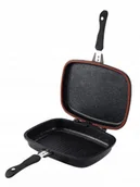 Patelnie - Kamille Patelnia grillowa dwustronna marmurowa 4432 - miniaturka - grafika 1