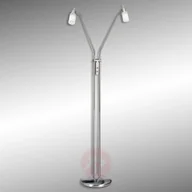 Lampy stojące - Paul Neuhaus Nowoczesna lampa podłogowa stal 2 ramiona - Max - miniaturka - grafika 1