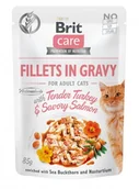 Mokra karma dla kotów - Brit Care Cat Pouch Turkey Salmon 85g 104-100528 - miniaturka - grafika 1