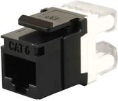 Złącza, przejściówki, adaptery - KEYSTONE Solarix Moduł RJ-45 UTP kat.6 SXKJ-6-UTP-BK) 25286601 - miniaturka - grafika 1