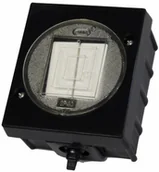 Gniazdka elektryczne - Berker Polmark Tarnów natynkowy podwójny IP44 lambda czarny - miniaturka - grafika 1