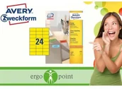 Etykiety do drukarek - Avery Zweckform Etykiety uniwersalne, żółte 2400 szt. Zweckform 3451 - miniaturka - grafika 1