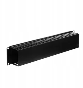 NetRack Organizator kabli 19/2U, Czarny z pokrywą 119-001-010""-005 (119-001-010-005) - Szafy rack - miniaturka - grafika 2