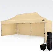 Pawilony ogrodowe - BRIMO Namiot weselny 4x8m - plus 3 ściany - Beżowy - miniaturka - grafika 1