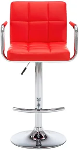 vidaXL Stołki barowe, 2 szt., czerwone, sztuczna skóra - Taborety i hokery - miniaturka - grafika 4