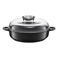 Patelnie - Ambition CARBON PATELNIA GŁĘBOKA 28 CM Z POKRYWKĄ POWŁOKA QUALUM BASIC STONE INDUKCJA 84536 - miniaturka - grafika 1