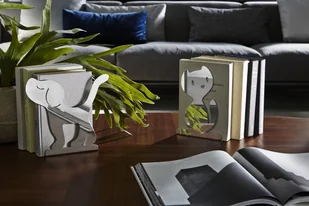 Alessi A di Podpórka do książek Vigo stalowa AMMI30 2 - Podpórki do książek - miniaturka - grafika 4