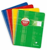 Notesy i bloczki - Clairefontaine 68796C blok spiralny, 100 stron, 17 x 22 cm, 90 g, duże kratki, czarny, 2,5 mm, 10 x 10 cm, do usuwania zakłóceń wzroku, laminowana kartka, losowy wybór kolorów 68796C - miniaturka - grafika 1