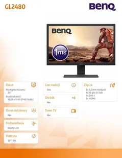 BenQ GL2480 (9H.LHXLB.QBE) - Monitory - miniaturka - grafika 11
