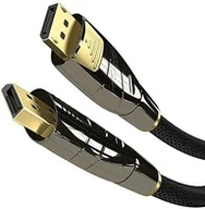 Kable komputerowe i do monitorów - KabelDirekt Przewód bezpośrednio 909 4 K 60 HZ przewód DisplayPort, wtyk Version 1.2, z blokadą i osłoną Nylon Pro Series 5m szary/czarny 912 - miniaturka - grafika 1