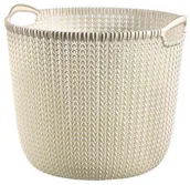 Pojemniki na zabawki - Curver Kosz do przechowywania Knit, kremowy, L - miniaturka - grafika 1