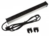 Listwy zasilające - ABCVISION Listwa zasilająca 1U 19" 7 gniazd kątowa PD-7K/KAT - miniaturka - grafika 1