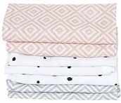 Pieluchy - Motherhood Chusteczki do mycia dla dzieci z bawełnianej myszki, dziecięce myjki - (7 sztuk), 30 x 30 cm, Öko-Tex Standard 100, kwadratowe morelowe - miniaturka - grafika 1