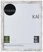 Ramki na zdjęcia - INSPIRE Ramka KAI 40 x 50 cm biała shabby MDF INSPIRE - miniaturka - grafika 1