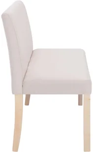 vidaXL Ławka, 139,5 cm, kremowa, poliester vidaXL - Ławki do przedpokoju - miniaturka - grafika 6