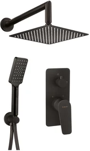 Deante Komplet podtynkowy czarny JASMIN - Zestawy baterii łazienkowych - miniaturka - grafika 5