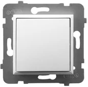 Wyłączniki światła i elektryczne - Ospel Łącznik jednobiegunowy Biały Aria - ŁP-1U/m/00 - miniaturka - grafika 1