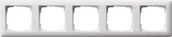 Wyłączniki światła i elektryczne - Gira 021504 ramka osłonowa 5-krotnie czystej bieli Silk 21504 - miniaturka - grafika 1