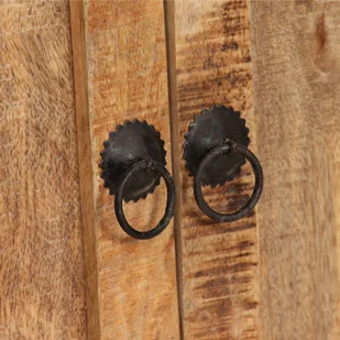 vidaXL Kredens z półkami wykonany z drewna mango, 65x30x180 cm - Kredensy - miniaturka - grafika 3