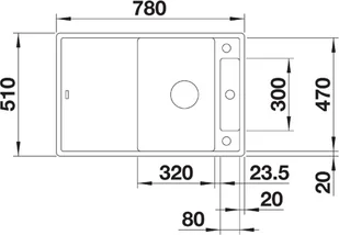 Blanco AXIA III 45 S 523187 biały - Zlewozmywaki - miniaturka - grafika 3