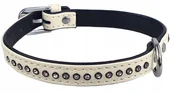 Smycze dla psów - Kerbl Diamond Strasshalsband, Weiß  14 M  / 32 C,, Knstleder - miniaturka - grafika 1