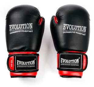 Evolution Rękawice bokserskie, Standard skóra syntetyczna RB23, czarno-czerwony, 12 oz - Rękawice bokserskie - miniaturka - grafika 3