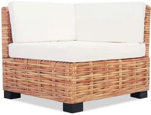 vidaXL Zestaw wypoczynkowy, 18 elementów, naturalny rattan - Meble ogrodowe - miniaturka - grafika 12