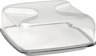 Pojemniki kuchenne - Guzzini Pojemnik na ser Gocce 25,5 cm szary z deską do krojenia 27000092 - miniaturka - grafika 1