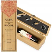 Walentynki - Murrano Personalizowany Zestaw Akcesoriów i Skrzynka Do Wina Boho ZDW2-030 - miniaturka - grafika 1