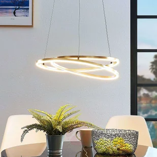 LINDBY Lindby Davian lampa wisząca LED ściemniana mosiądz - Lampy sufitowe - miniaturka - grafika 3