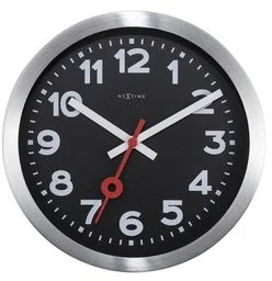 Nextime Zegar ścienny, stojący z cyframi, Station, czarny, 19x3,5 cm - Zegary - miniaturka - grafika 2
