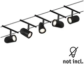 Lampy pozostałe - Paulmann Cup system linkowy 5-pkt. czarny matowy - miniaturka - grafika 1