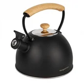 Czajniki na gaz - Konighoffer KONIGHOFFER MORENA CZAJNIK ZE STALI NIERDZEWNEJ 2,3 L CZARNY Z DREWNIANĄ RĄCZKĄ INDUKCJA 5903313424585 - miniaturka - grafika 1